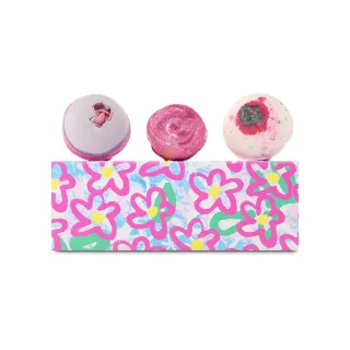 【LUSH 嵐舒】迷人花香禮盒  泡澡球3入(花香/櫻花/茉莉/玫瑰/聖誕節/交換禮物/送禮)