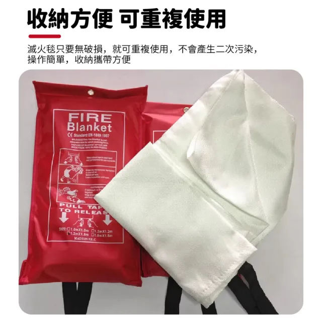 【kurumapop】應急滅火毯1M*1M(防火毯 居家防火毯 防火逃生毯 消防被 隔熱墊)
