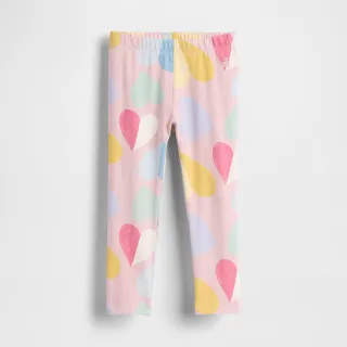 【GAP】女幼童裝 小熊刺繡印花鬆緊運動褲-淡粉色(525365)