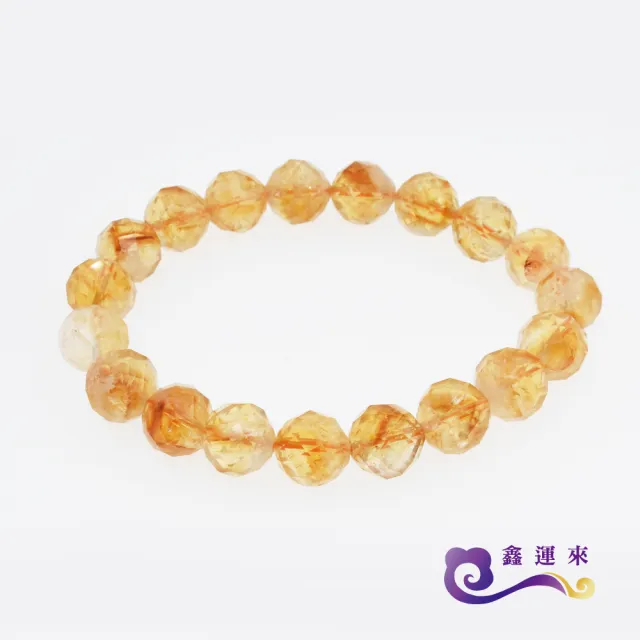【鑫運來】◎黃水晶切角手珠(10mm)