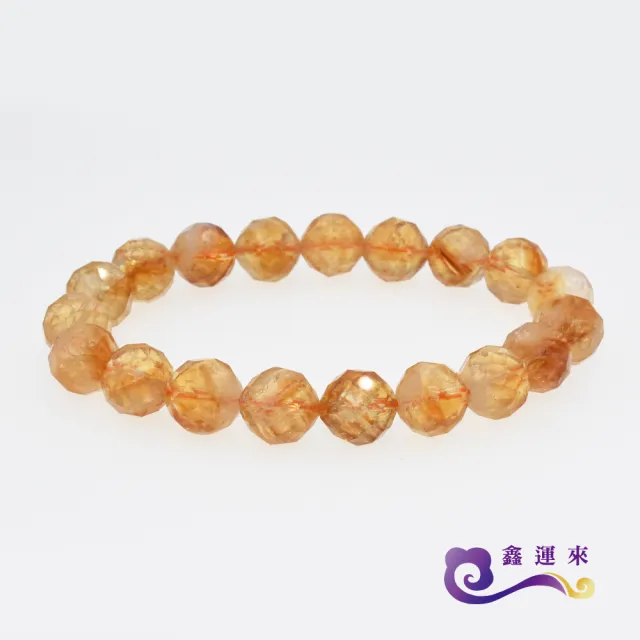 【鑫運來】◎黃水晶切角手珠(10mm)