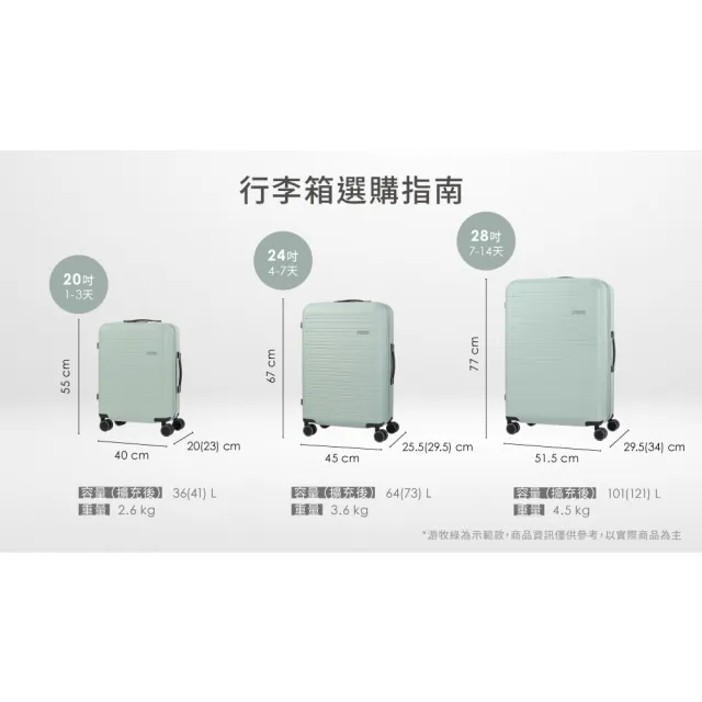 【AMERICAN TOURISTER 美國旅行者】20吋 NOVASTREAM 可擴充大容量輕量PC防盜拉鍊行李箱/登機箱(多色)