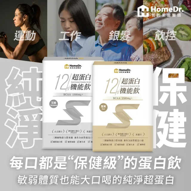【Home Dr.】超蛋白機能飲x1盒_12g蛋白質(10包/盒 豌豆蛋白 植物性蛋白)_TVAPP