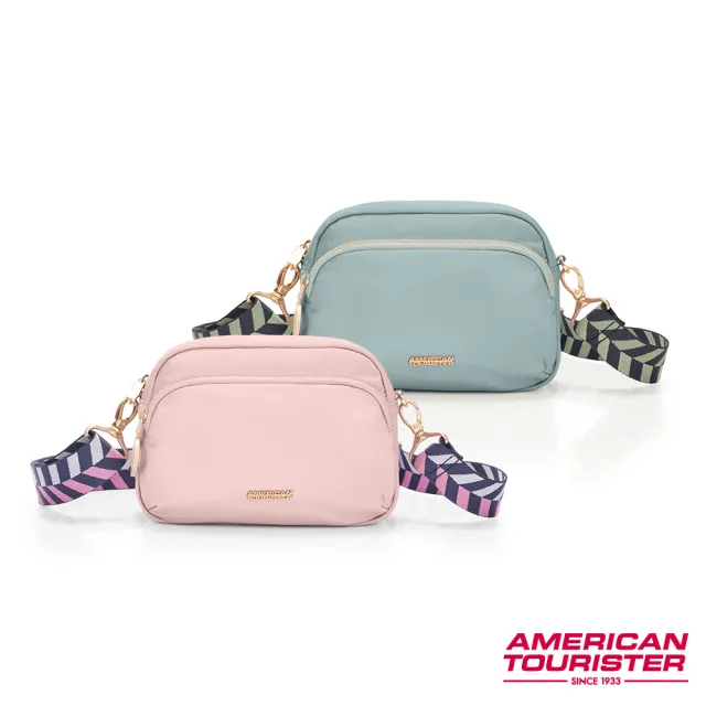 【AMERICAN TOURISTER 美國旅行者】ALIZEE AIMEE 日常休閒抗菌斜肩包/斜背包/女包/側背包(多色可選)