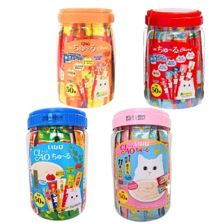 【CIAO】啾嚕肉泥綜合桶14g*50入(貓零食)
