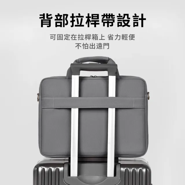 【OMG】單肩斜背手提筆電包 15.6-16.1吋 加絨氣囊防摔防撞電腦包 防潑水公事包 內膽包