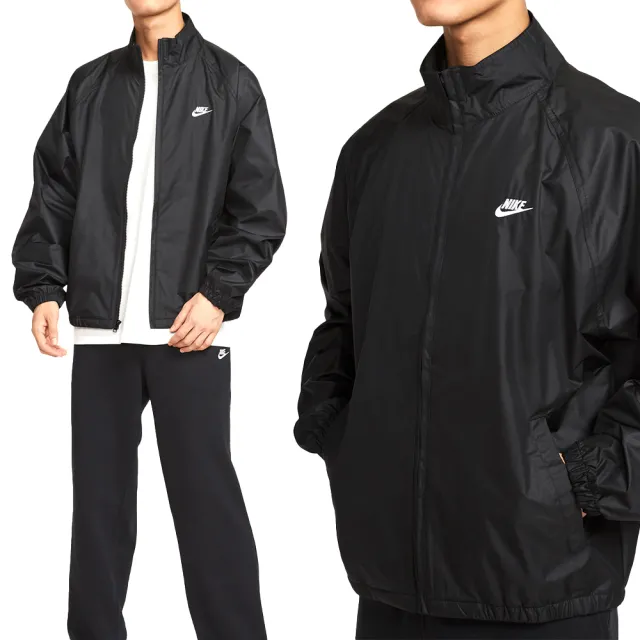 【NIKE 耐吉】As M Nk Club Roscoe Fz Jkt 男款 黑色 立領 防風 外套 HV1140-010