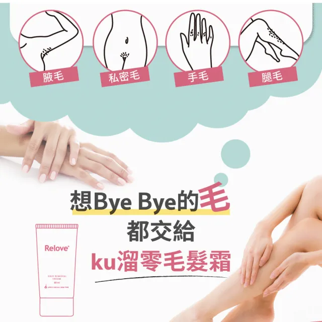 【Relove 官方直營】瞬淨-Ku溜零毛髮霜重量版200mlx2入組(2.5倍重量版、限量6折、輕鬆理毛零痛感)