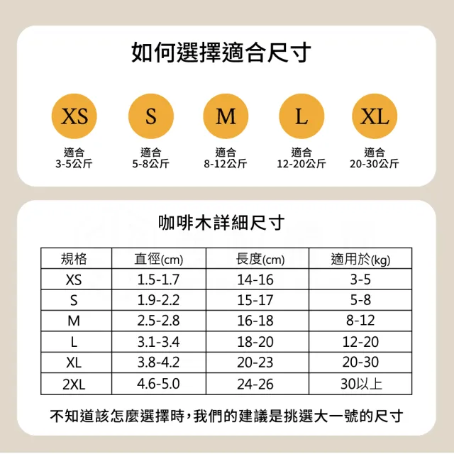 【美好寵商】CANOPHERA 天然咖啡木咬咬棒L號_2入組(磨牙棒 寵物玩具 耐咬啃咬玩具)