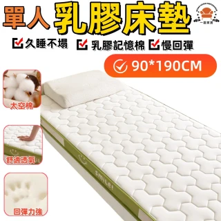 【一菡家居】乳膠床墊  床墊 家用床墊 軟床墊 海綿床墊(150*190CM 可折疊 天然乳膠 久睡不塌)
