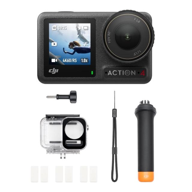 【DJI】Osmo Action 4 全能潛水套裝 運動相機/迷你相機|18米裸機防水