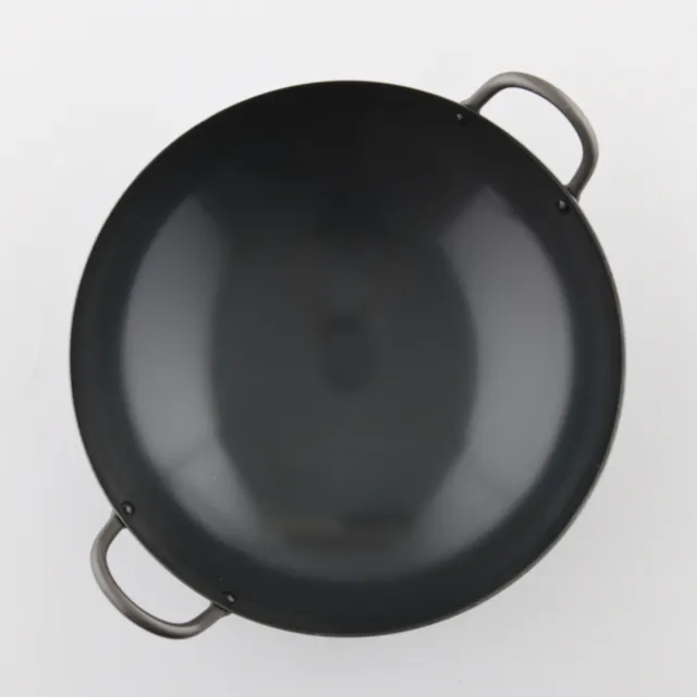 雙耳中華炒鍋 30cmx1.2mm 日本製 中華鍋 中華炒鍋 鐵鍋 雙耳鍋(平輸品)