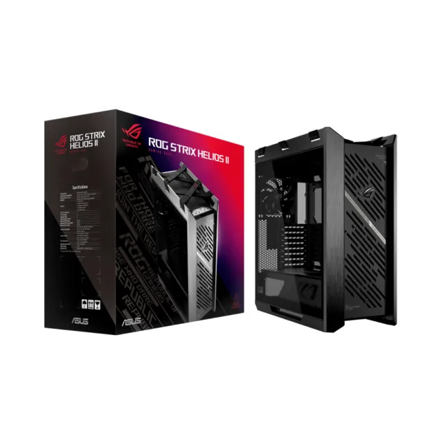 【ASUS 華碩】ROG Strix Helios II 中塔式電競機殼 黑色(ROG-STRIX-HELIOS-II-GX601S-B)