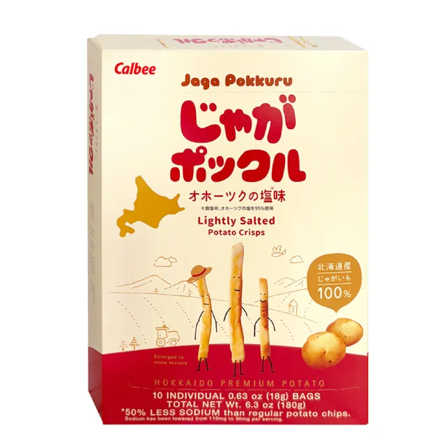 【Calbee 卡樂比】北海道薯條三兄弟原味/玉米風味任選(18g*10袋/入)(餅乾/零食/中元/普渡)