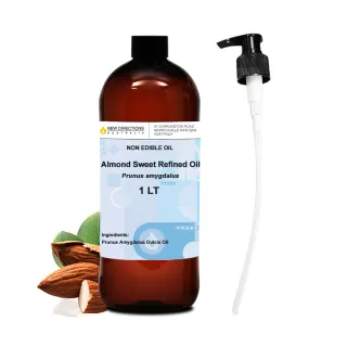 【NEW DIRECTIONS】甜杏仁油1000ml+按壓頭1入組(新方向按摩油保濕油基礎油基底油)