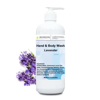 【NEW DIRECTIONS】薰衣草精油洗手液沐浴乳500ml(舒緩壓力配方-澳洲原裝進口-新方向)