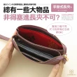 【CHENSON】真皮 6卡長夾式雙層手拿包 手機包附真皮手腕帶 皮夾 手提包(W25480)