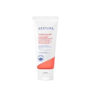 即期品【AESTURA 璦絲特蘭】每日清痘倍護淨透潔面泡沫60g(深層清潔/補水/痘痘/抗痘)