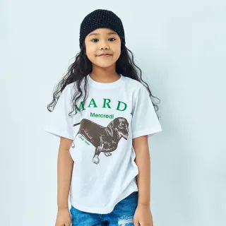 【MARDI MERCREDI】童裝 印花短TEE 白色 經典臘腸狗 KIDS TSHIRT DDANJI