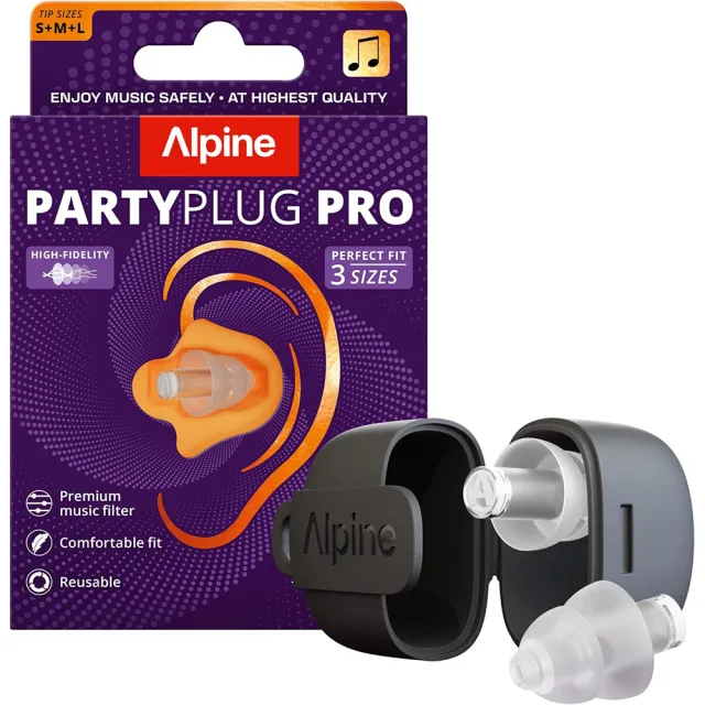 【ALPINE】最新版 PARTYPLUG PRO 頂級全頻率派對耳塞(音樂耳塞 降噪耳塞 派對耳塞)