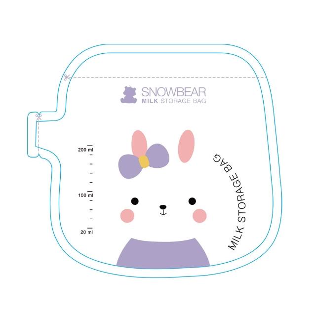 【Snowbear 小白熊】母乳儲存袋200ml/30入(母乳儲存袋 母奶袋 集乳袋 母乳冷凍袋 儲乳袋 母乳保鮮袋)