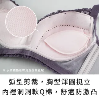 【玉如阿姨】理性與感性內衣※0616紫(理性與感性內衣。 B.C.D.E罩 無鋼圈 大罩杯 不易簍空 台灣製)