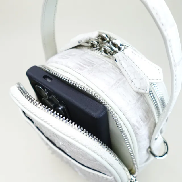 【M2nd】鱷魚背皮蛋形斜背包(Y0036C)