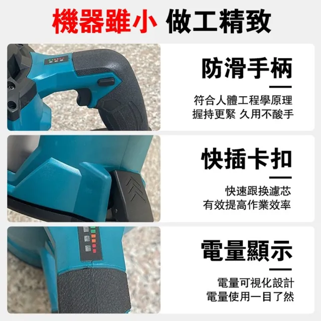 【Ogula 小倉】吸塵器 渦輪增壓 大馬力加速 電顯手持吸塵器（15節兩電）豪華配件組(集塵器/吸塵機/吹風機)