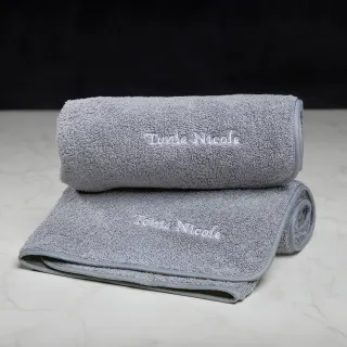 【Tonia Nicole 東妮寢飾】100%純棉親膚柔眠枕巾2入(灰雪)