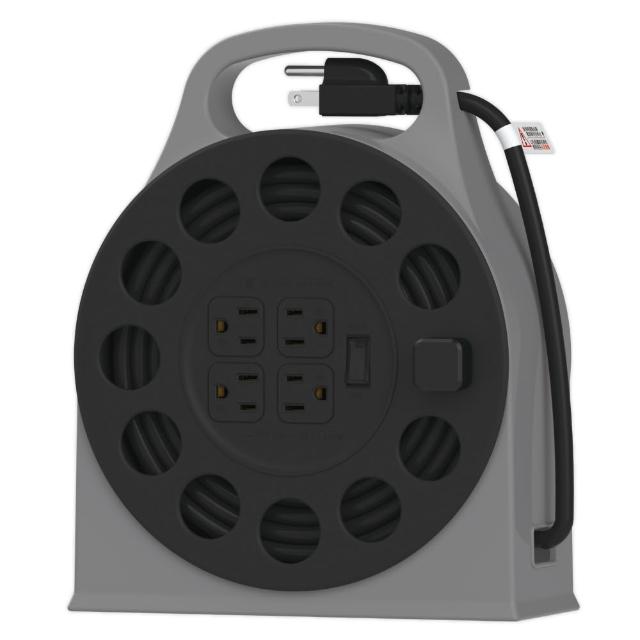 【iPlus+ 保護傘】1開4座3P輪座式延長線10.5m(P-U-7142.露營延長線.戶外延長線.動力線.台灣製)