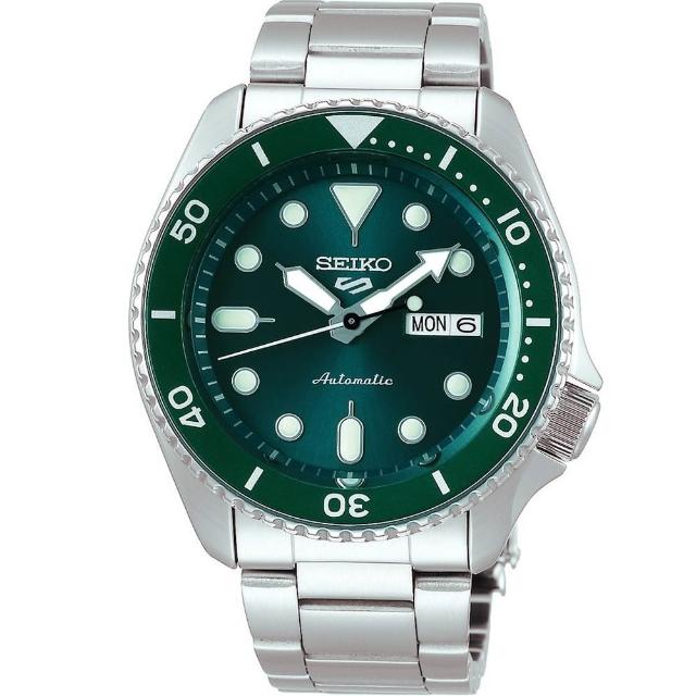 【SEIKO 精工】5 Sports系列 綻放自我機械錶 綠水鬼 送禮 618(4R36-07G0M/SRPD61K1)
