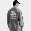 【The North Face 官方旗艦】北面男女款灰色大尺寸品牌印花長袖大學T｜8F0M0UZ