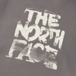 【The North Face 官方旗艦】北面男女款灰色大尺寸品牌印花長袖大學T｜8F0M0UZ