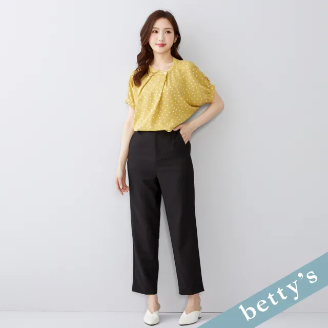 【betty’s 貝蒂思】出清品 上班必備百搭直筒西裝褲(黑色)