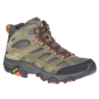 【MERRELL】MOAB 3 MID 男 GORE-TEX 中筒多功能健行鞋『橄欖綠/橘』035791(登山.戶外.機能鞋)