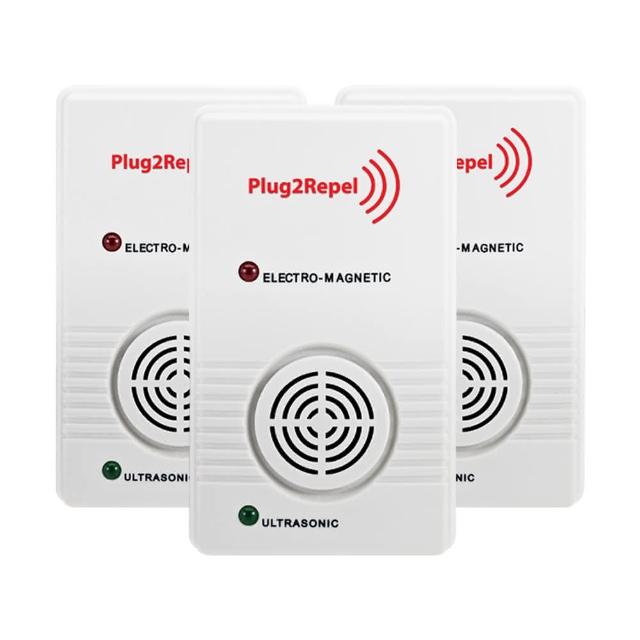 【DigiMax】超音波驅鼠器 UP-117 家庭號三入組(適合35坪 多空間多隔間)