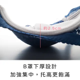 【玉如阿姨】漫步霓雲內衣※0641藍綠(B.C罩 軟鋼圈 扁寬胸 提托 機能 托高 包副乳 台灣製)