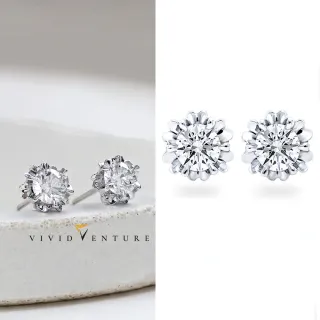 【Vividventure 亞帝芬奇】GIA 60分 FVS2 3EX 八心八箭 無螢光 天然鑽石 真鑽 耳環 璀璨(14K金台)