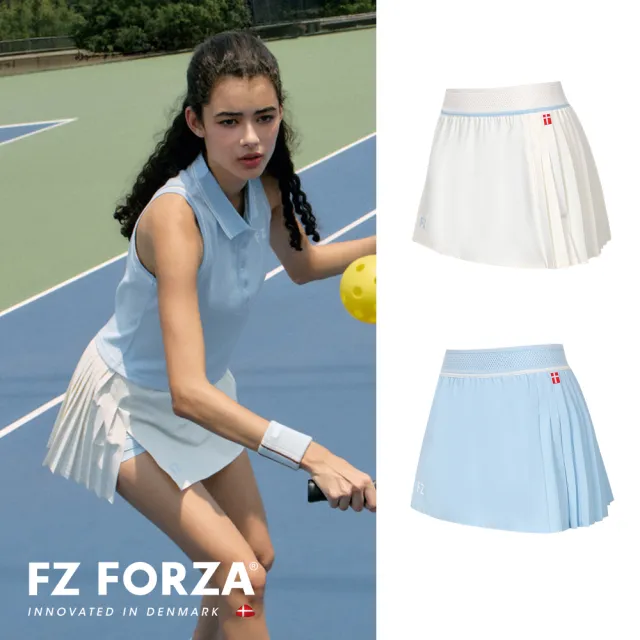 【FZ FORZA】FZ_K-51105PCB 梭織運動短裙 女性款(L/M 雪白/微風藍)