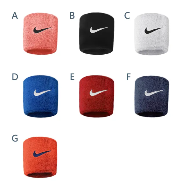 【NIKE 耐吉】SWOOSH腕帶 677粉/010黑/101白/402藍/601紅/416深藍/804橘(多種顏色 吸濕排汗 彈性佳)