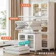 【ONE HOUSE】75面寬_新式升級流川摺疊雙開門2層收納櫃-超容量280L(附隔板×2)