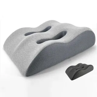 【ZHIPU 芝浦】波浪形抬腿枕記憶棉抬腿墊釋壓舒腿枕床頭靠枕趴睡枕墊腿枕(四區支撐雙凹槽透氣可拆洗)