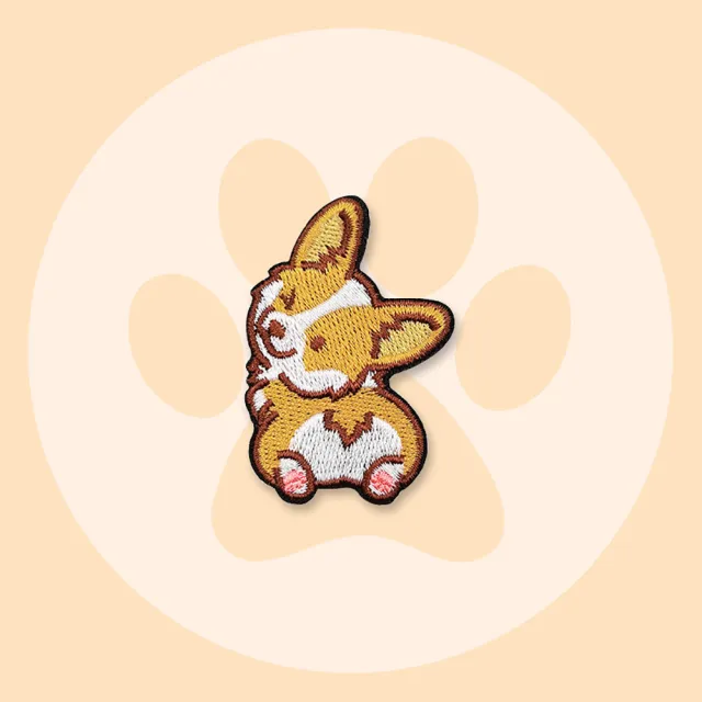 【QOQ】小狗貼布 刺繡貼布/可愛萌寵小狗圖樣刺繡貼布 DIY材料 衣物補丁 自黏膠款(17款任選)