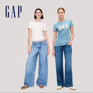 【GAP】女裝 Logo純棉刺繡/印花圓領短袖T恤-多款任選(727451&637782&822874&727460)