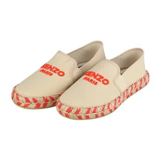 【KENZO】KENZO 帆布草編鞋(女款/米橘)