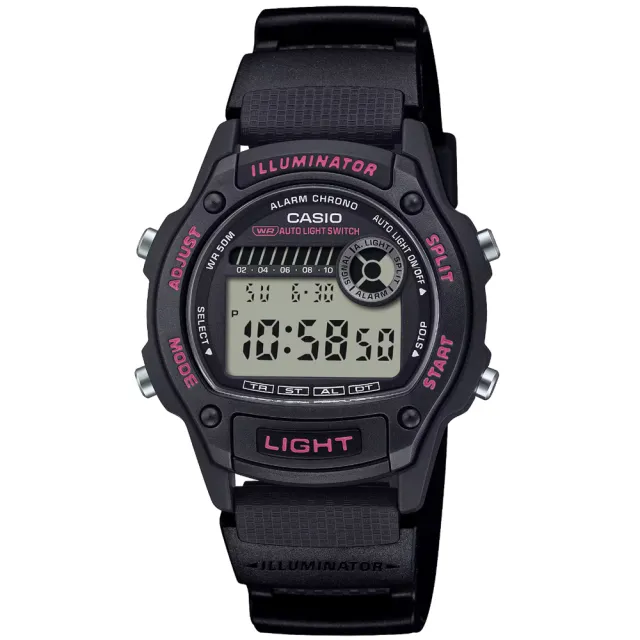 【CASIO 卡西歐】卡西歐野戰電子錶-黑(W-220H-1A2)