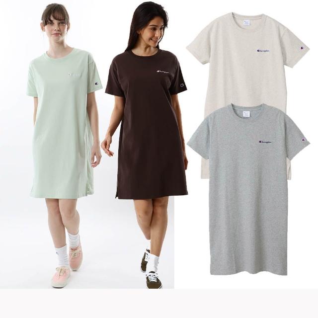 【Champion】官方直營 女款-刺繡LOGO寬版洋裝-4色可選(CW-X339-日規)
