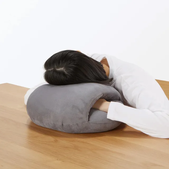 【MUJI 無印良品】午睡用柔軟多用途靠枕 成品尺寸:W35×L44×D22 cm(墨灰/淺米/薄荷綠)