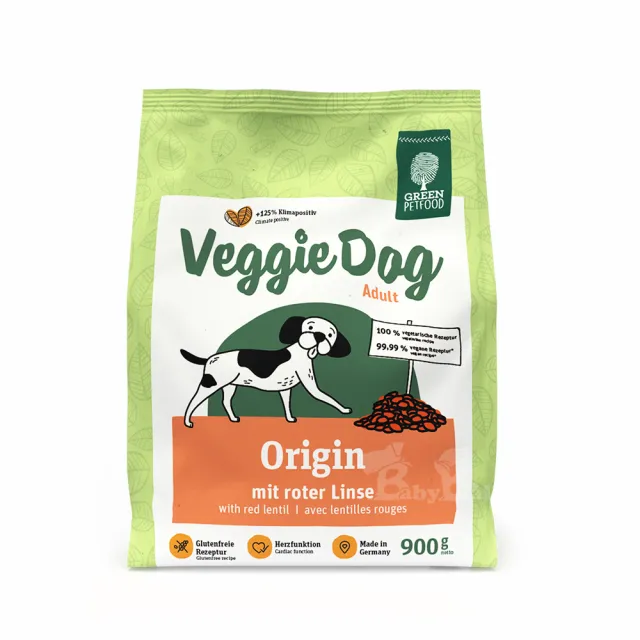 【Green Petfood 德國綠自然】機能素食 紅扁豆 無麩質低敏成犬飼料 1.8KG/900G*2入(狗飼料 效期20260804)