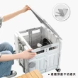 【ONE HOUSE】平拉式8輪爬梯折疊收納車 買菜車 購物車(50L巨型折疊手推車-大 1入)